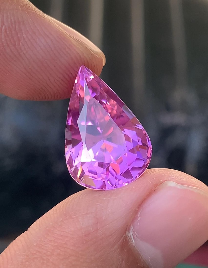 Natural Pink Kunzite Pear Cut Gemstone For Necklace - 16.365 Carat - 3