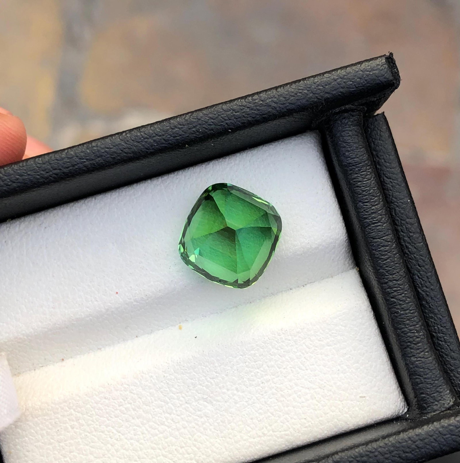 Cushion Cut Green Tourmaline Gemstone: 6.38 Carat, Afghanistan Origin - 8