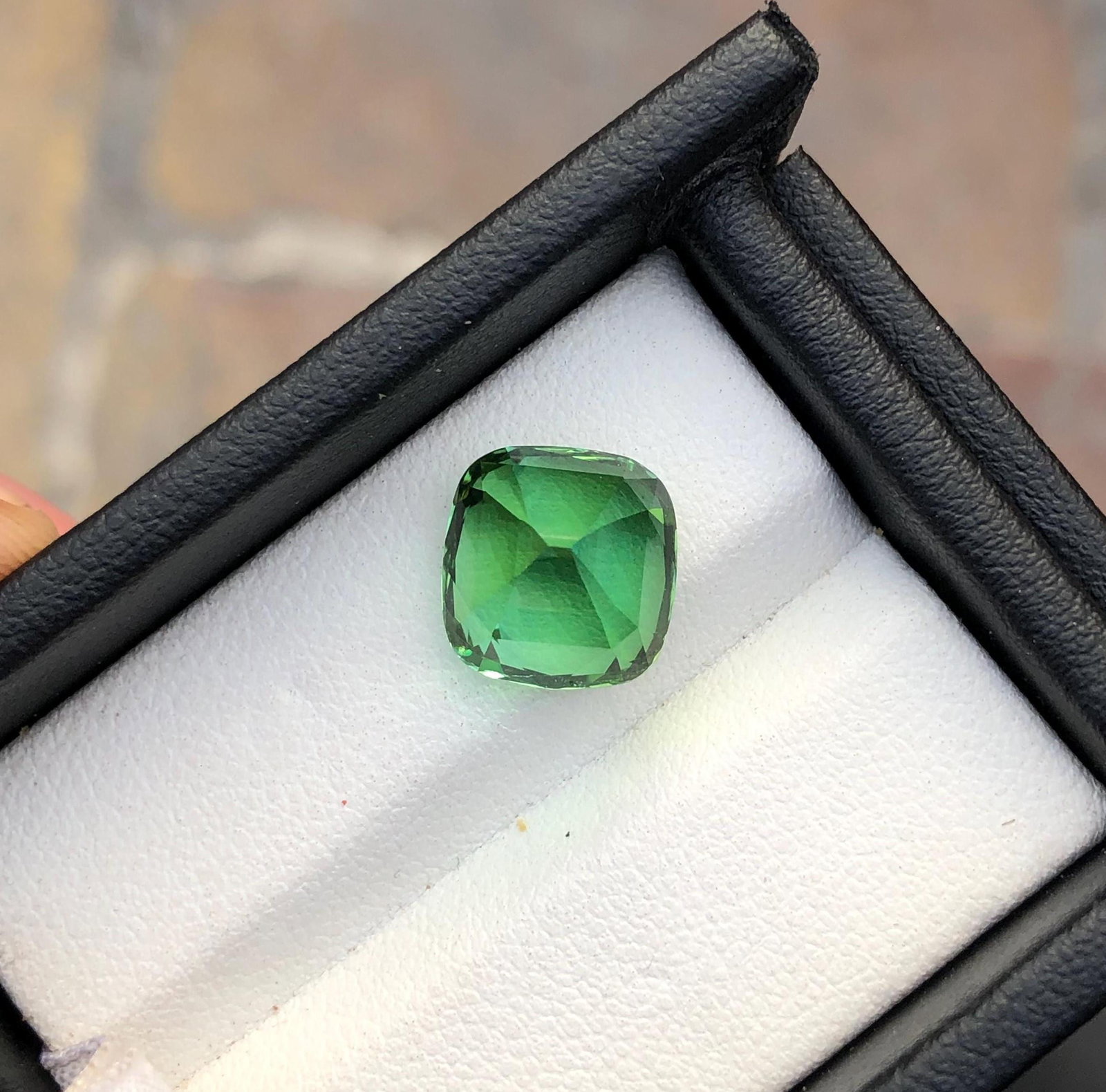 Cushion Cut Green Tourmaline Gemstone: 6.38 Carat, Afghanistan Origin - 9