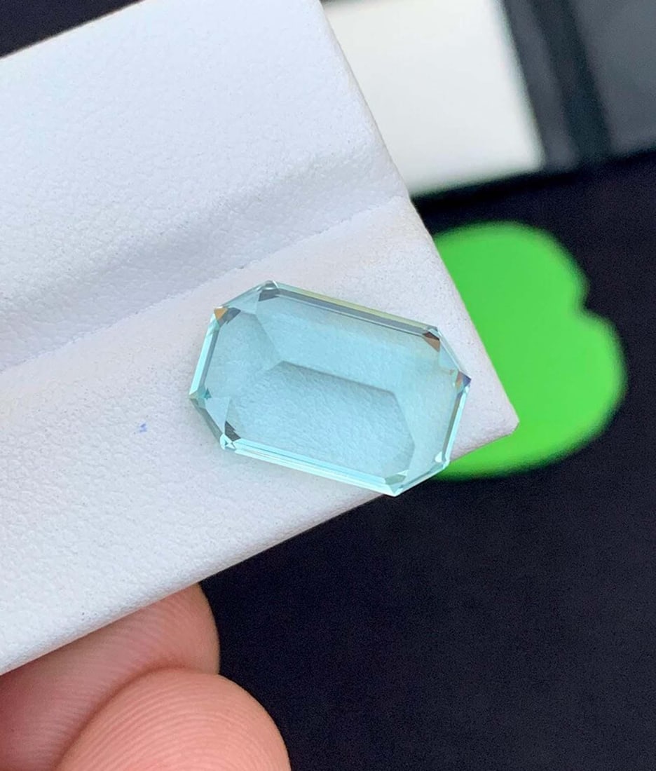 Emerald Cut Aquamarine Gemstone: 8.20 Carats, March Birthstone: Highlights Supplies for making crafts Materials: Gemstone: Aquamarine Natural Aquamarine Gemstone, Fancy Emerald Cut Aquamarine Gemstone From Skardu Pakistan March Birthstone Gemology: Hardness : 7.5-