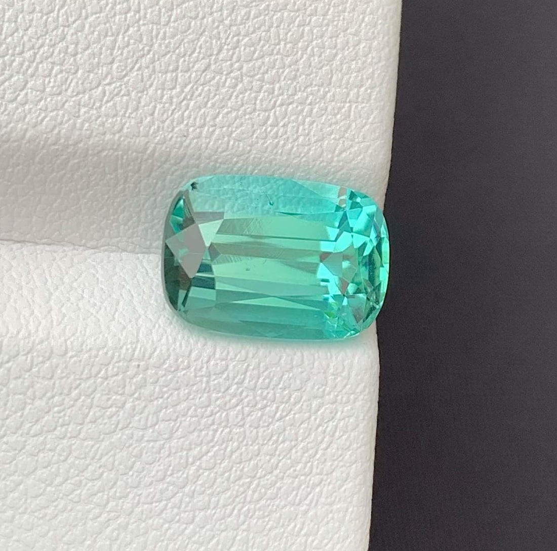 Seafoam Blue Tourmaline Gemstone: Natural October Birthstone, Afghanistan (4.67 CT) - 2