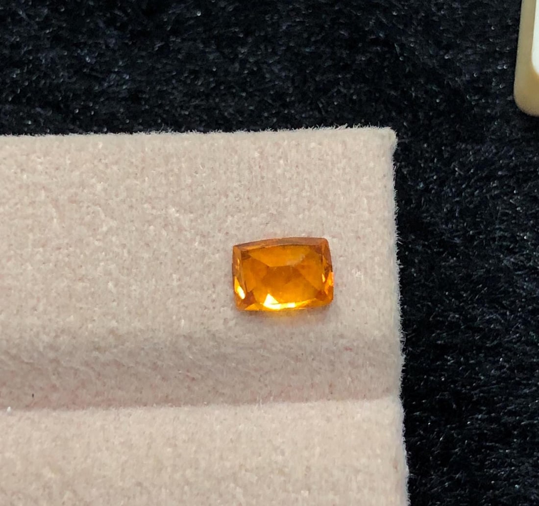 Bright Orange Clinohumite Gemstone: Rare Afghan Jewel (0.655 Ct - 7