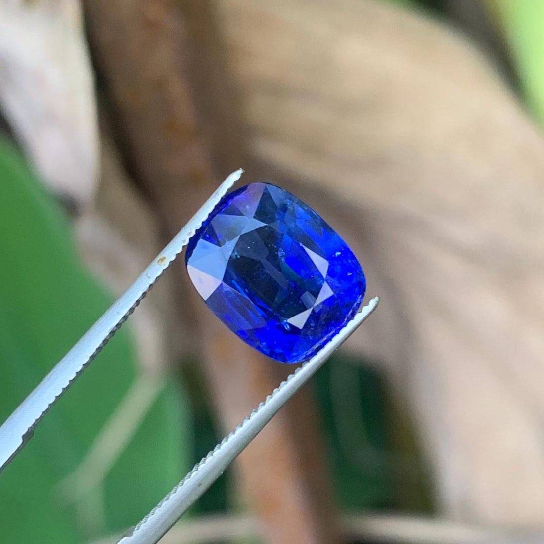 Royal Blue Sapphire Heated Cushion Cut Gemstone From Sri Lanka, 4.65 Ct - 2