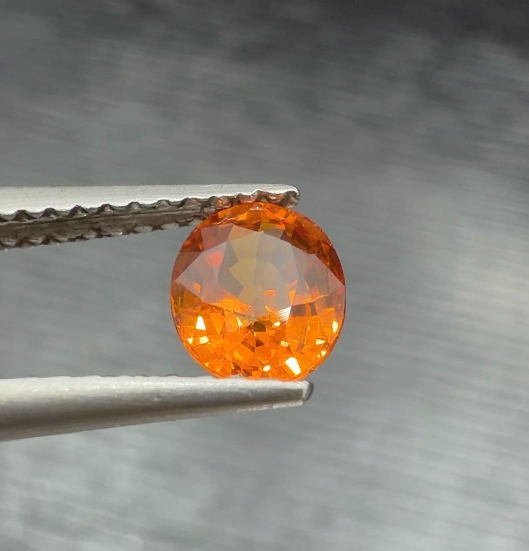 Natural Mandarin Garnet Oval Cut Loose Gemstone From Africa - 0.975 Carat - 2