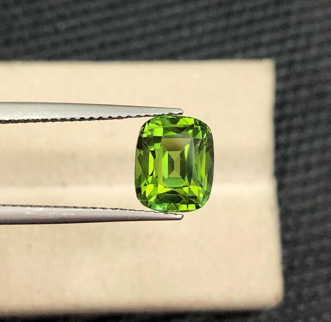 Forest Green Tourmaline Gemstone: 3.07 CT Cushion Cut, Afghanistan - 2