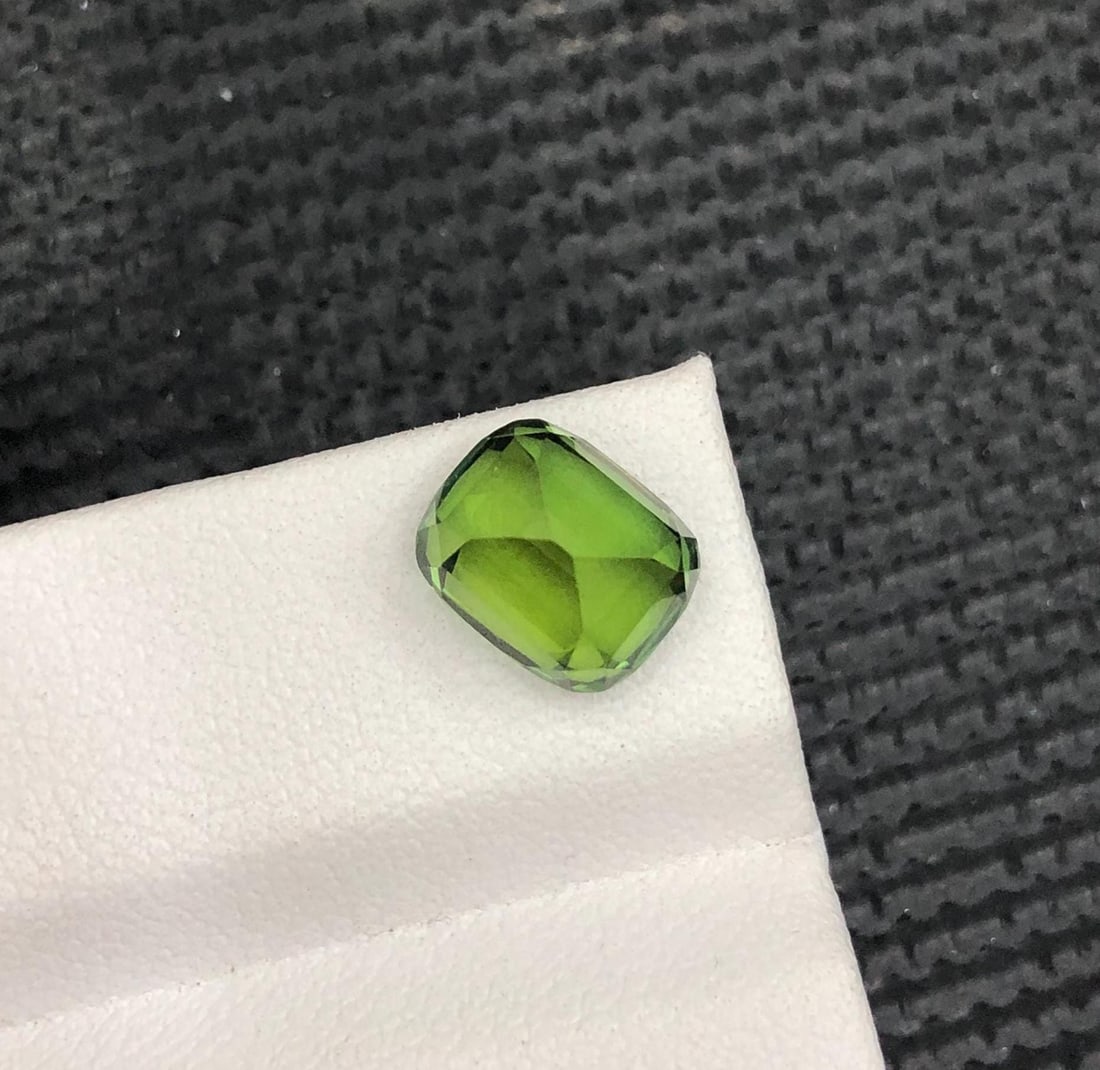 Forest Green Tourmaline Gemstone: 3.07 CT Cushion Cut, Afghanistan - 8