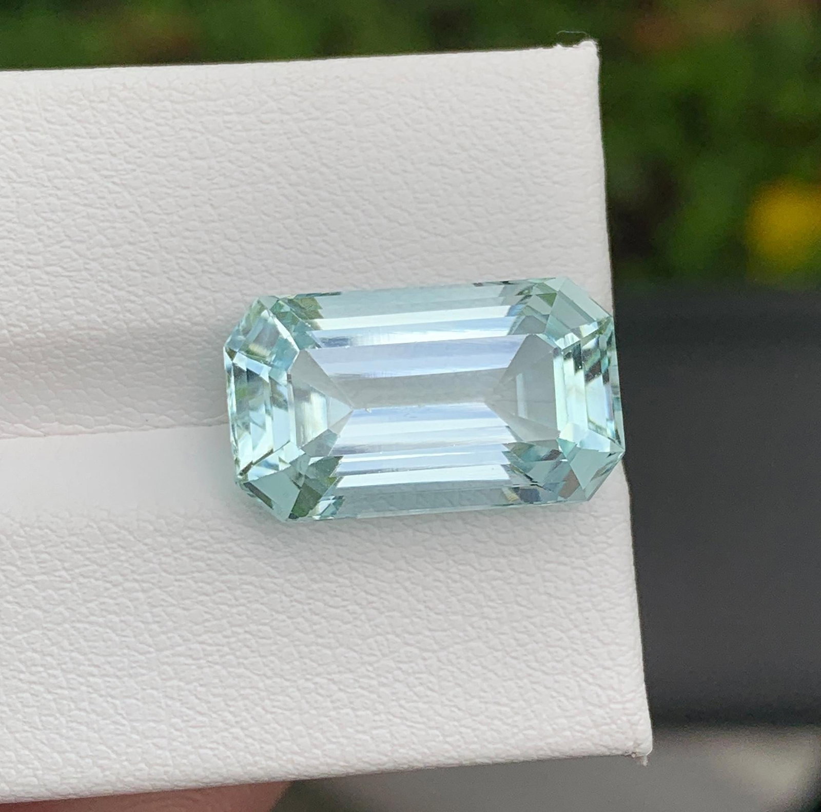 Natural Pakistan Aquamarine Gemstone 11.90 Carat Emerald Cut - Loose Sky Blue Aquamarine for Ring - 5