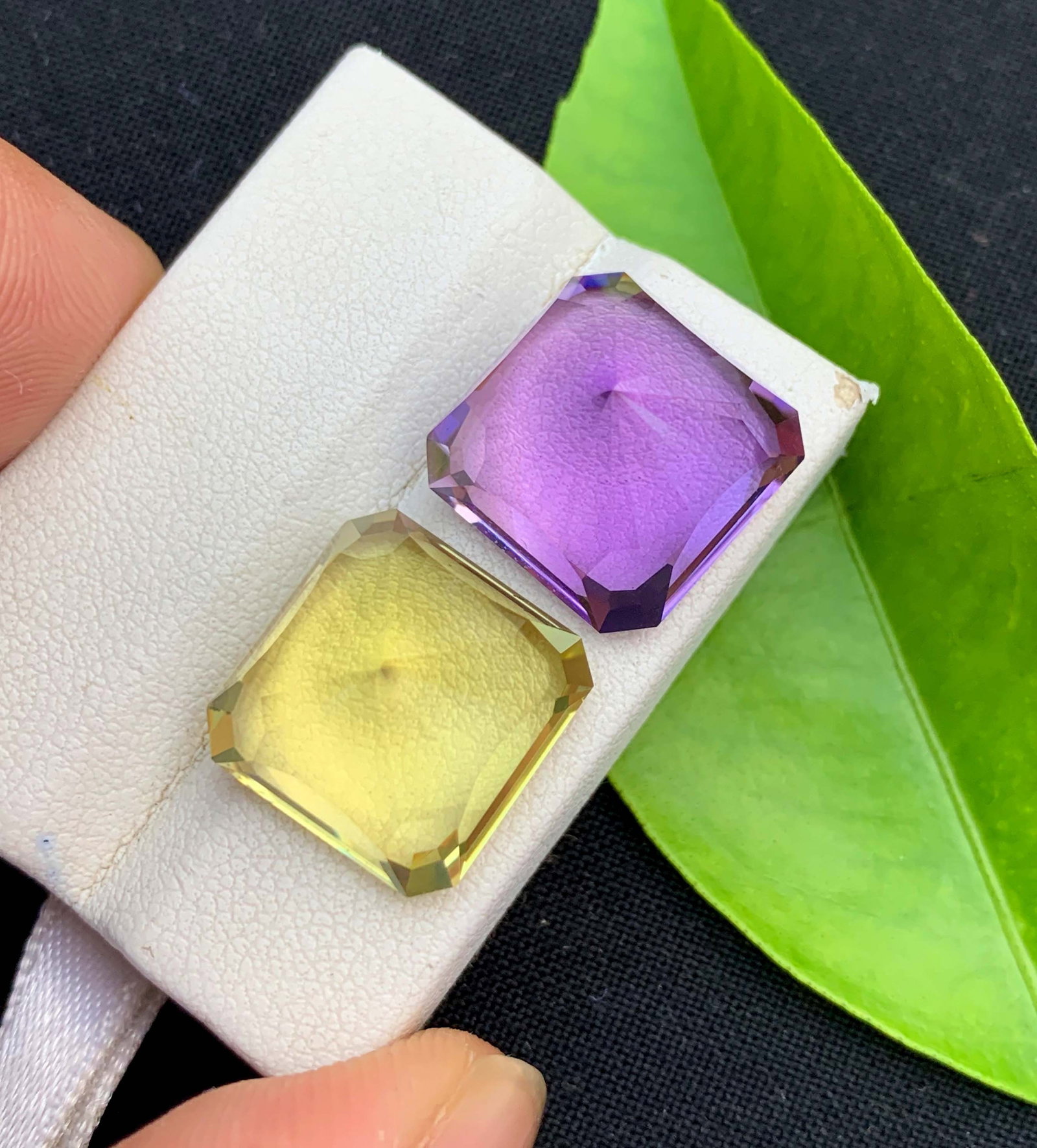 Amethyst Citrine Gemstone Pair: Fancy Cut February Birthstone, 27.50 Carat: Highlights Supplies for making crafts Materials: Gemstone: Amethyst Carat weight: 27.50 Natural Amethyst Gemstone, Fancy Cut Amethyst And Citrine Reverse Pair Loos Gemstones February Birthstone Proper