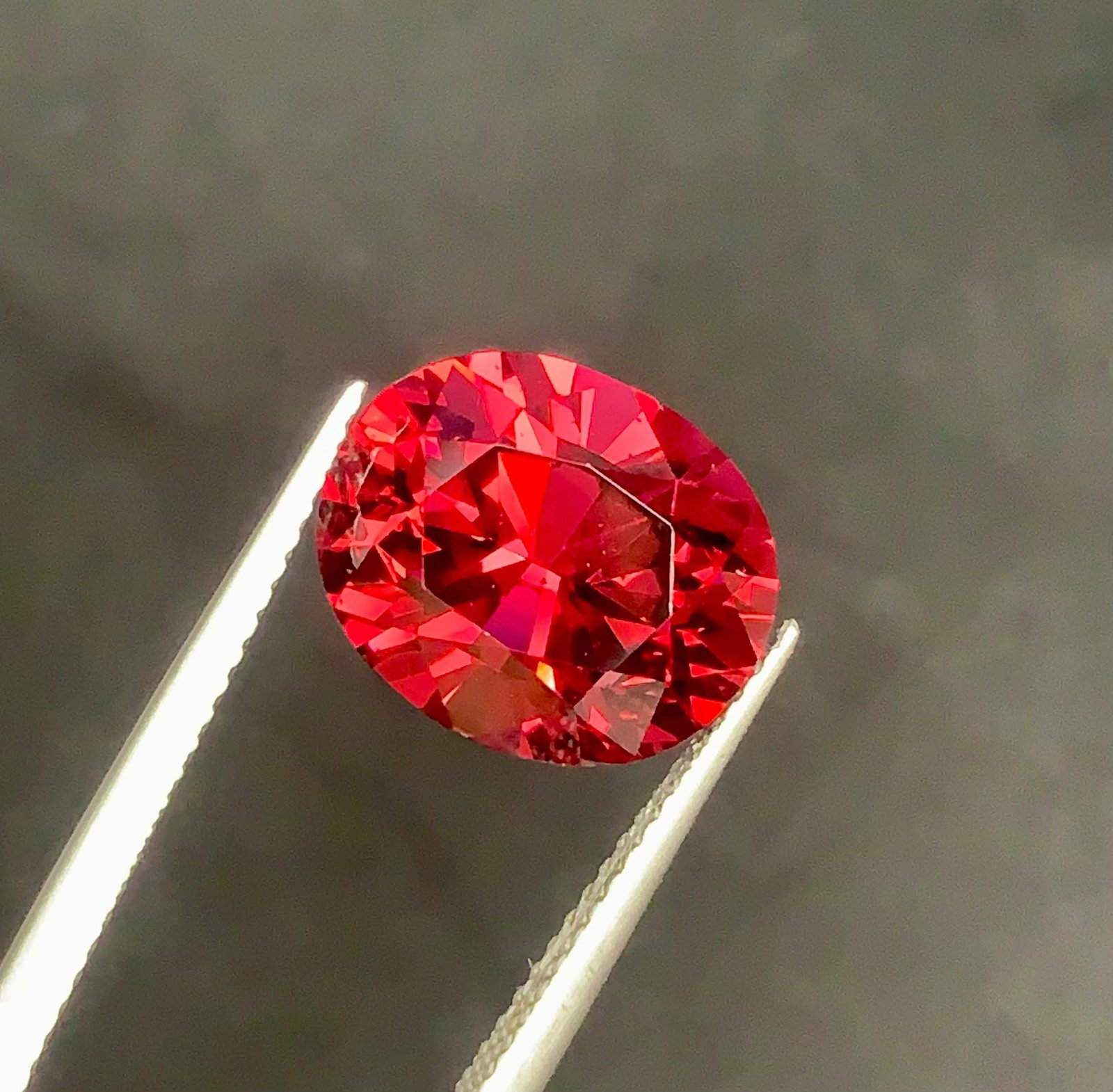 Cherry Red Unique Garnet Oval Cut Loose Gemstone From Tanzania - 9.17 Carat - 8
