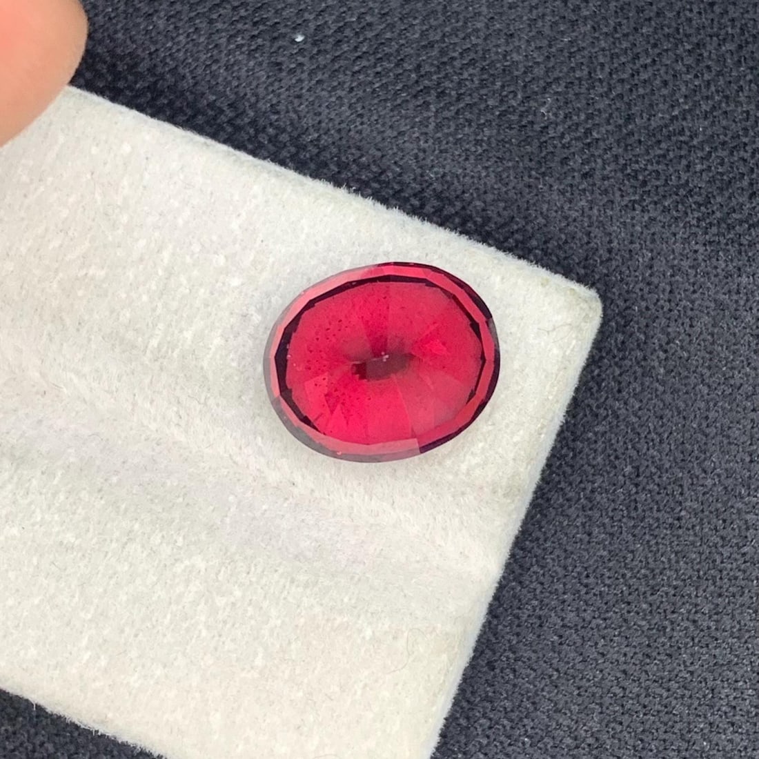 Cherry Red Unique Garnet Oval Cut Loose Gemstone From Tanzania - 9.17 Carat - 9