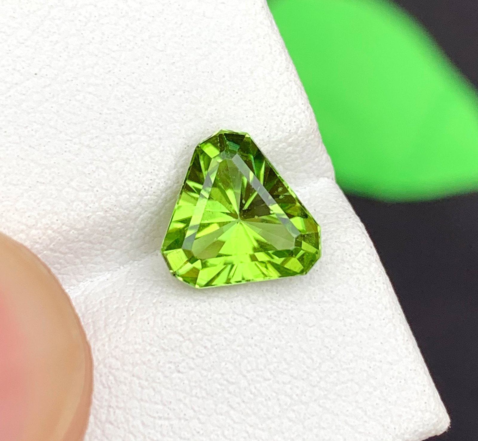 Natural Peridot Gemstone: 2.38 Carat Fancy Cut, August Birthstone - 5