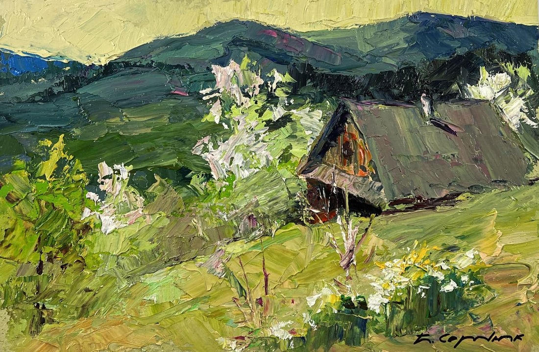 Oil painting Spring in the Endless Mountains Boris Serdyuk - 3