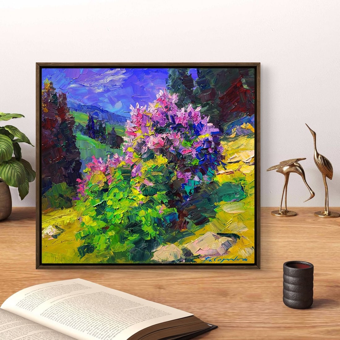 Oil painting Lilac in the Mountains Boris Serdyuk - 3