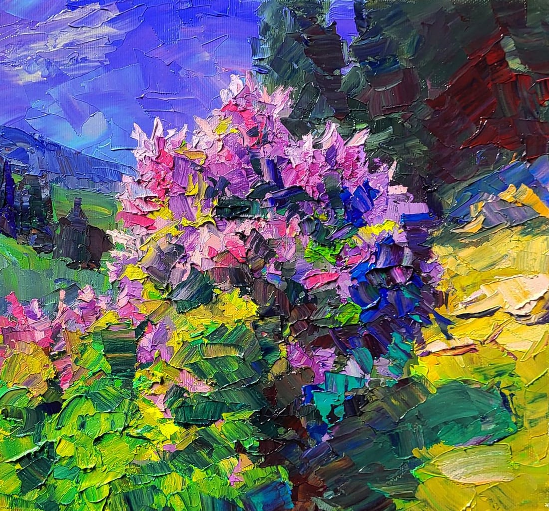 Oil painting Lilac in the Mountains Boris Serdyuk - 5