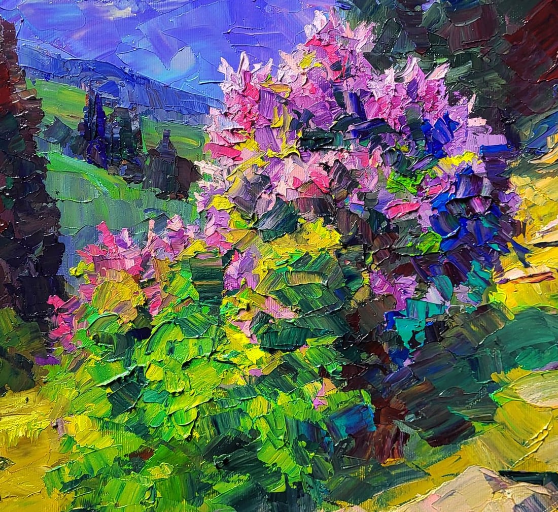 Oil painting Lilac in the Mountains Boris Serdyuk - 8