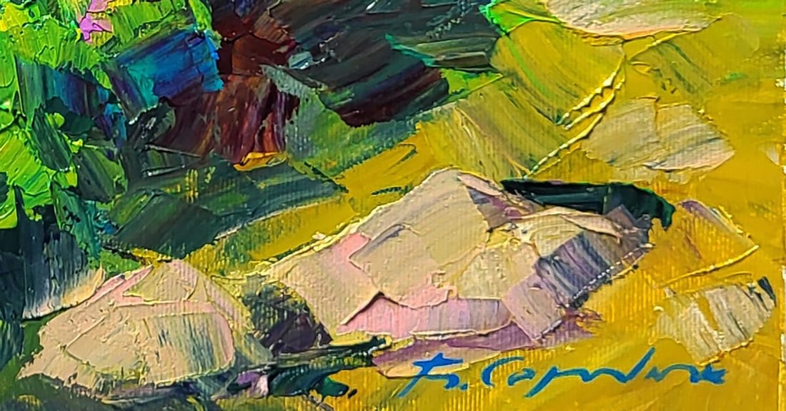Oil painting Lilac in the Mountains Boris Serdyuk - 9