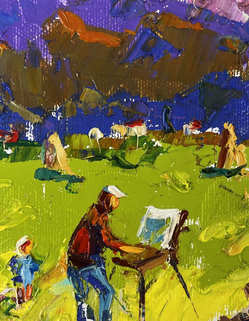 Oil painting Enjoying the mountains Oleksiy Ivanyuk - 5