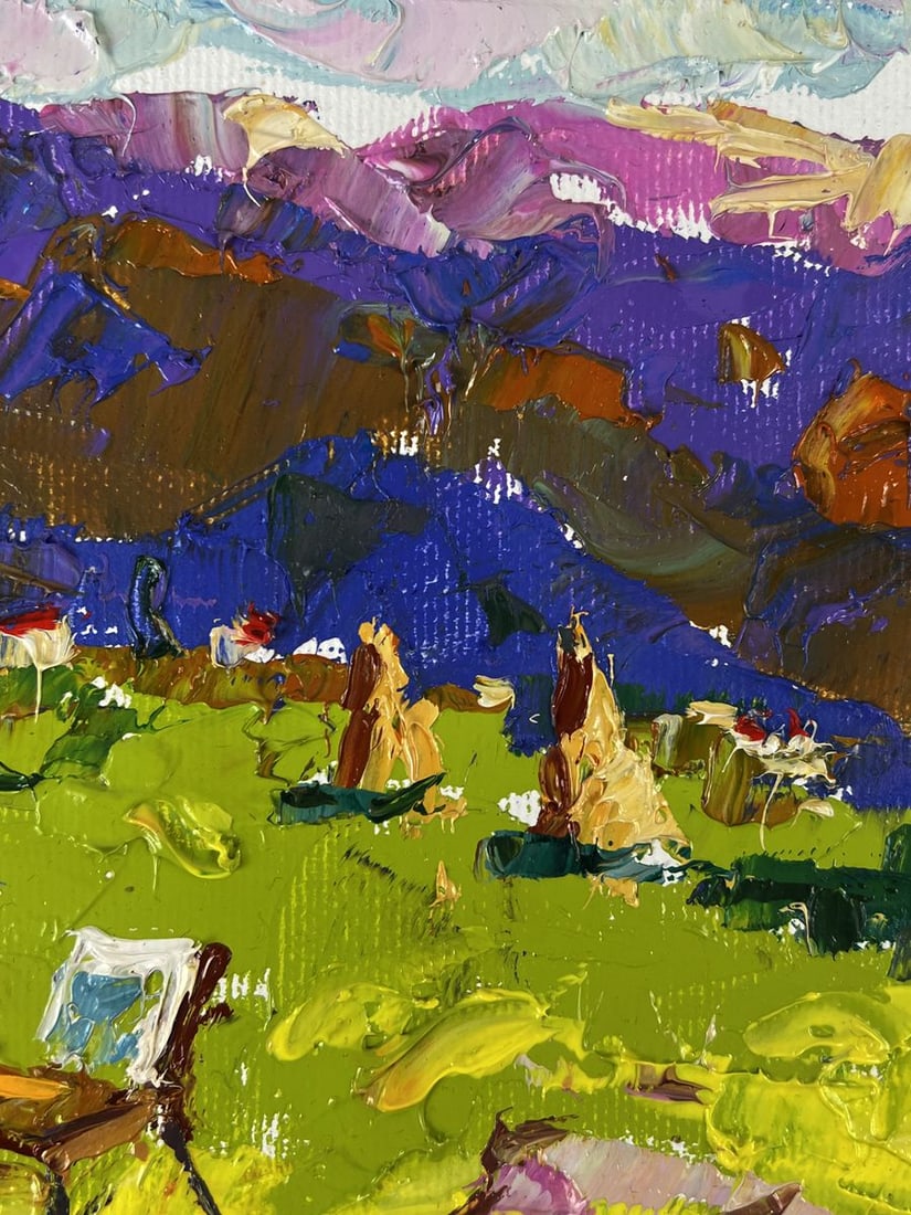 Oil painting Enjoying the mountains Oleksiy Ivanyuk - 6