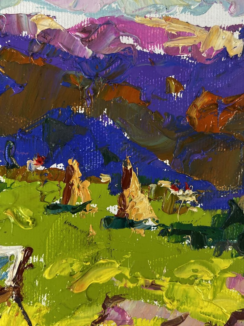 Oil painting Enjoying the mountains Oleksiy Ivanyuk - 8