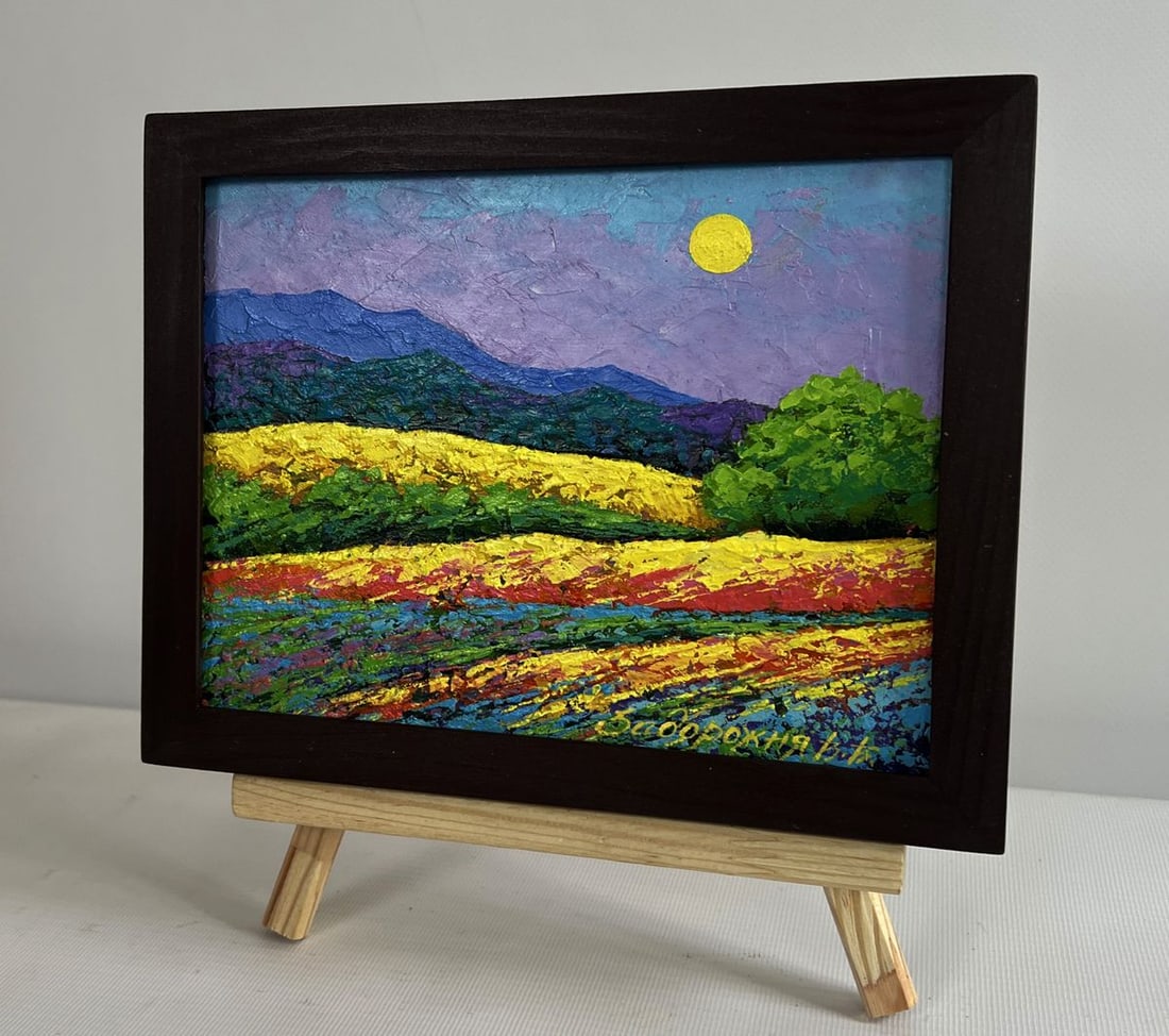 Oil painting At the foot of the mountains V. Zadorozhnya - 2