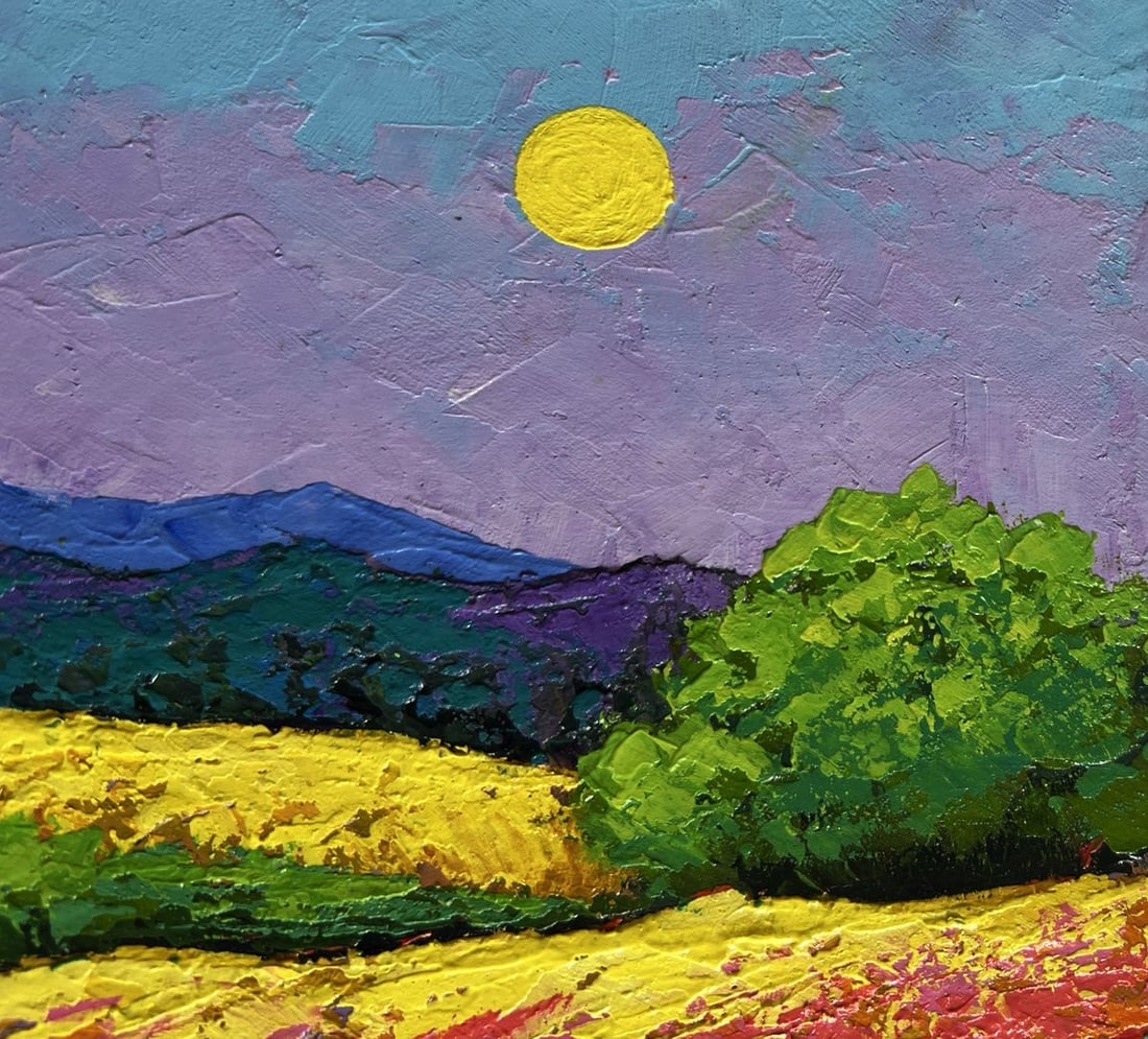 Oil painting At the foot of the mountains V. Zadorozhnya - 4