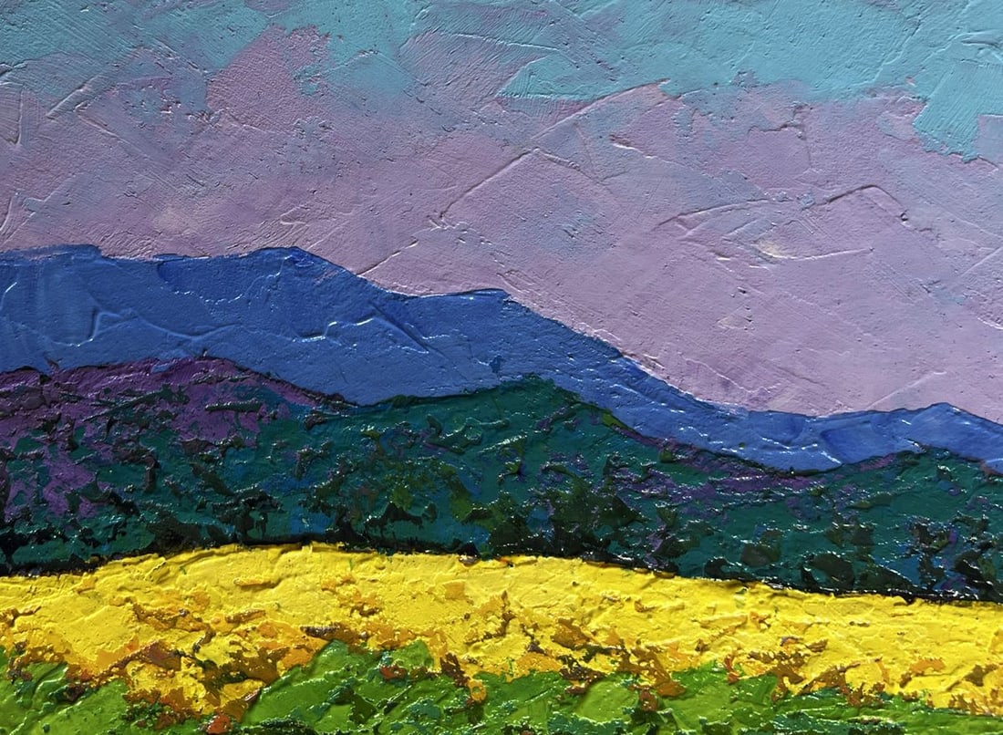 Oil painting At the foot of the mountains V. Zadorozhnya - 5
