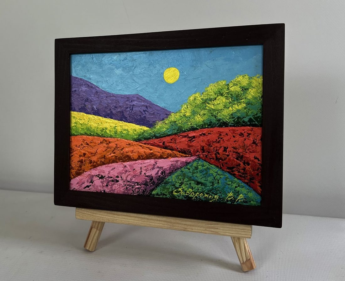 Oil painting Warm wind among the meadows V. Zadorozhnya - 2