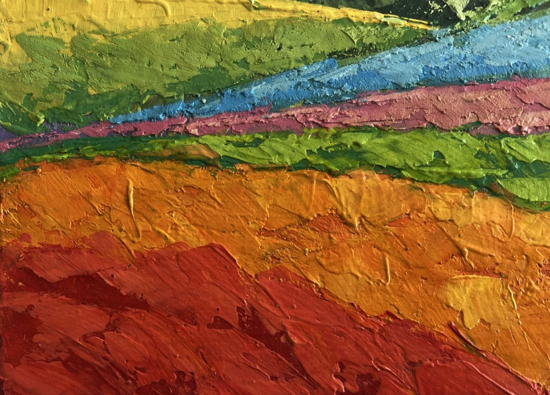 Oil painting Walking in the mountains V. Zadorozhnya - 5