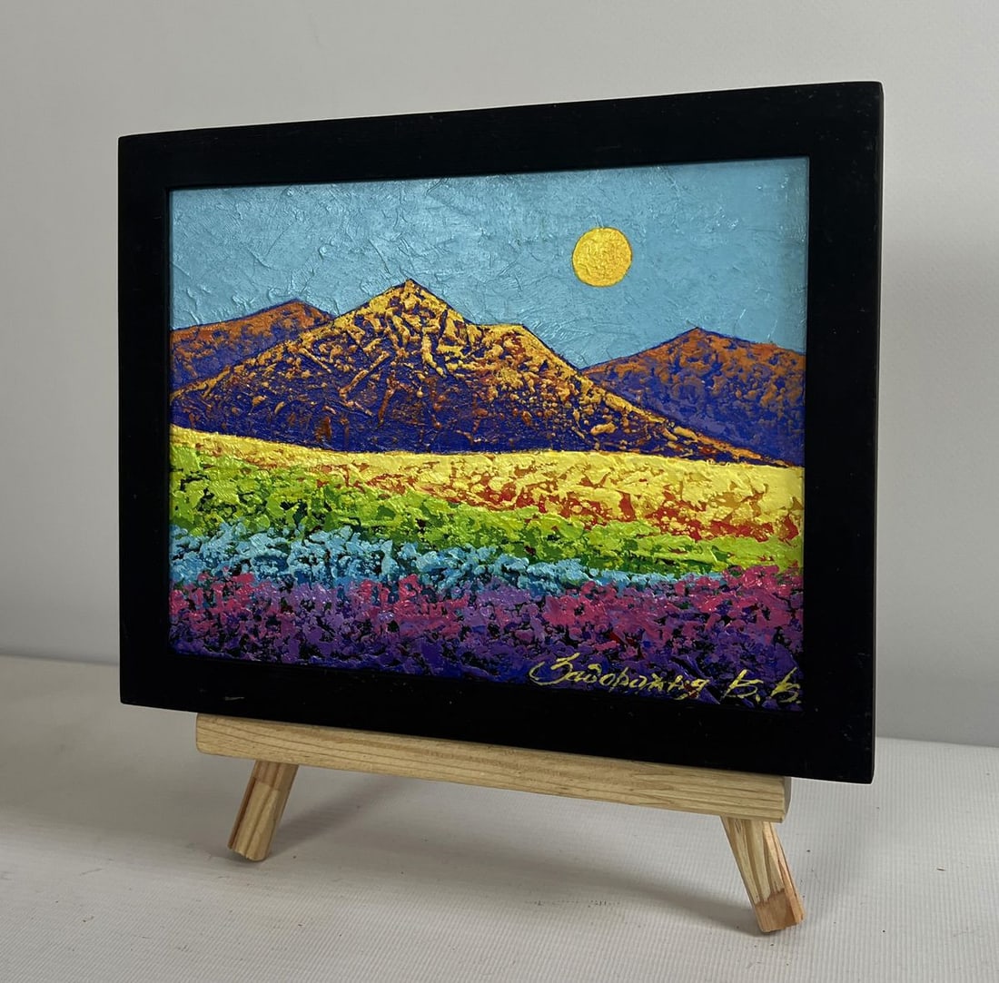 Oil painting Mighty mountains in the fields V. Zadorozhnya - 2
