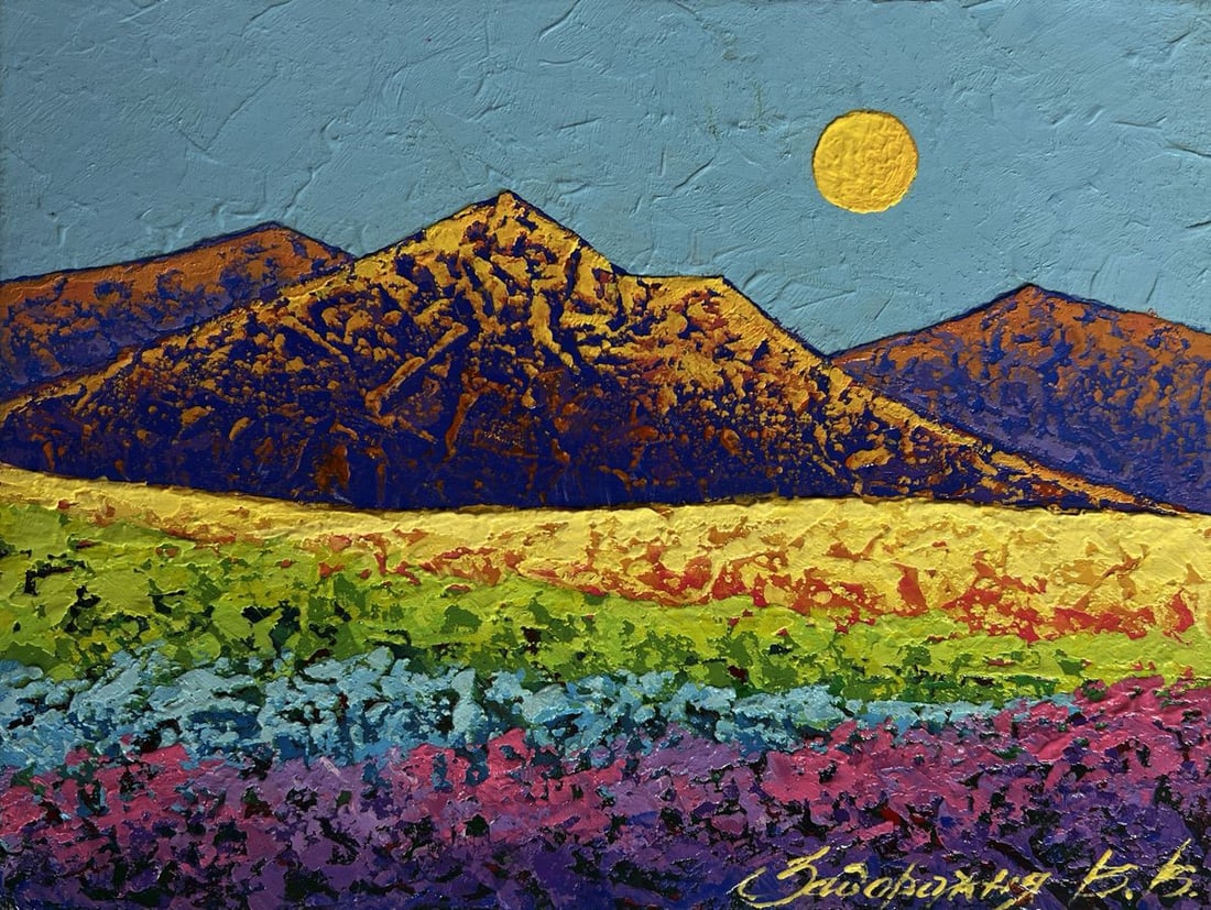 Oil painting Mighty mountains in the fields V. Zadorozhnya - 3