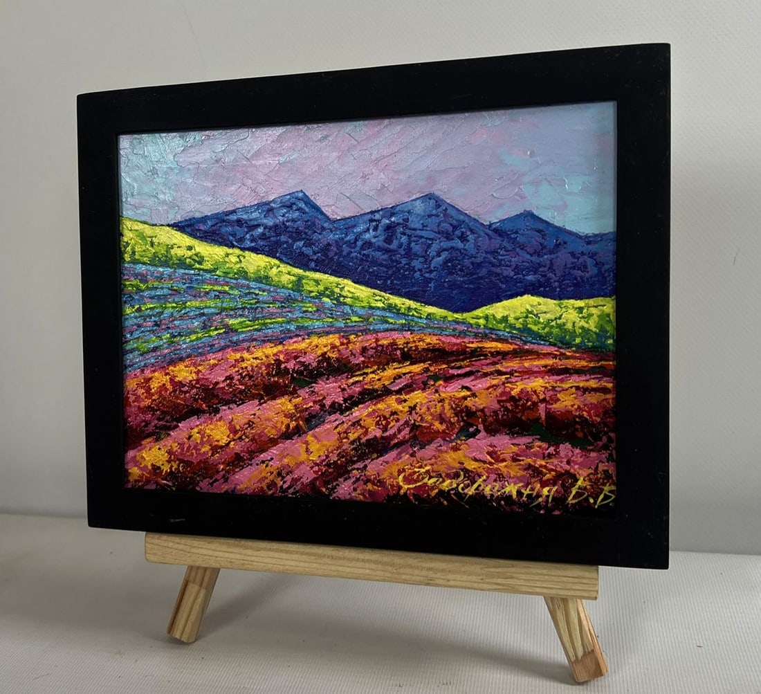 Oil painting Evening is approaching in the mountains V. Zadorozhnya - 2
