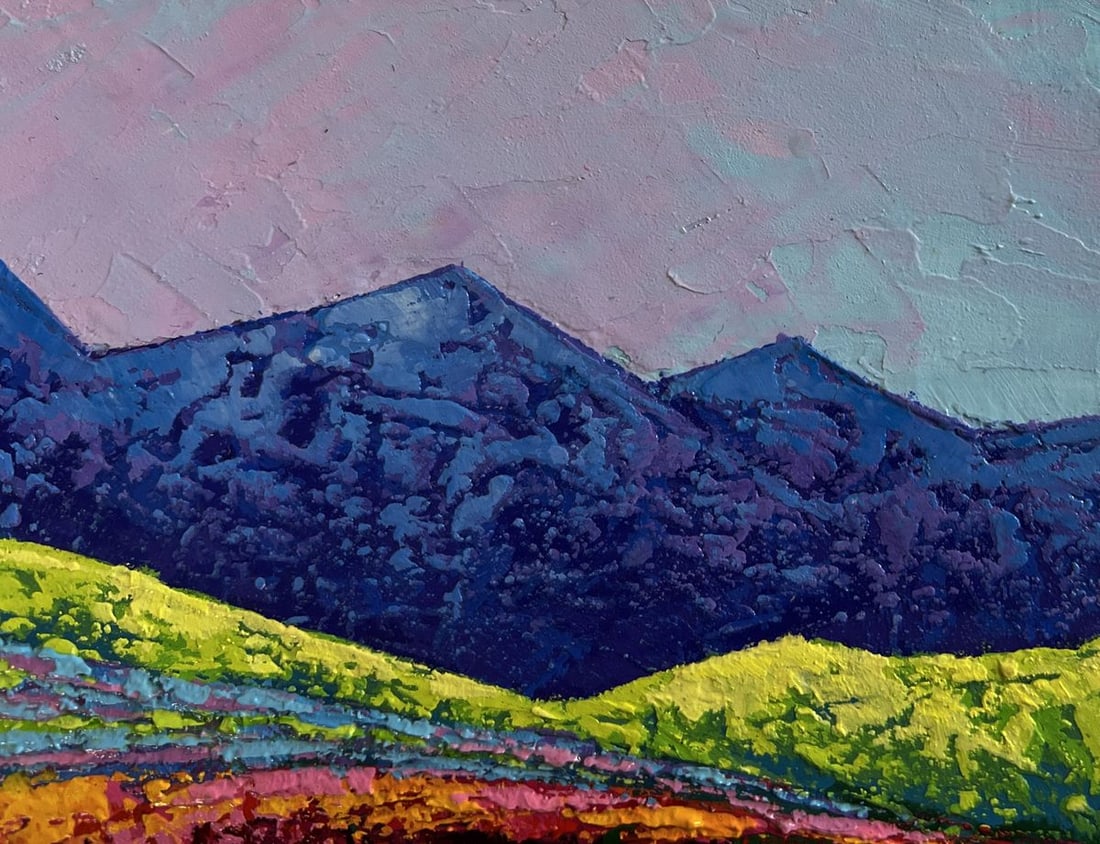 Oil painting Evening is approaching in the mountains V. Zadorozhnya - 4