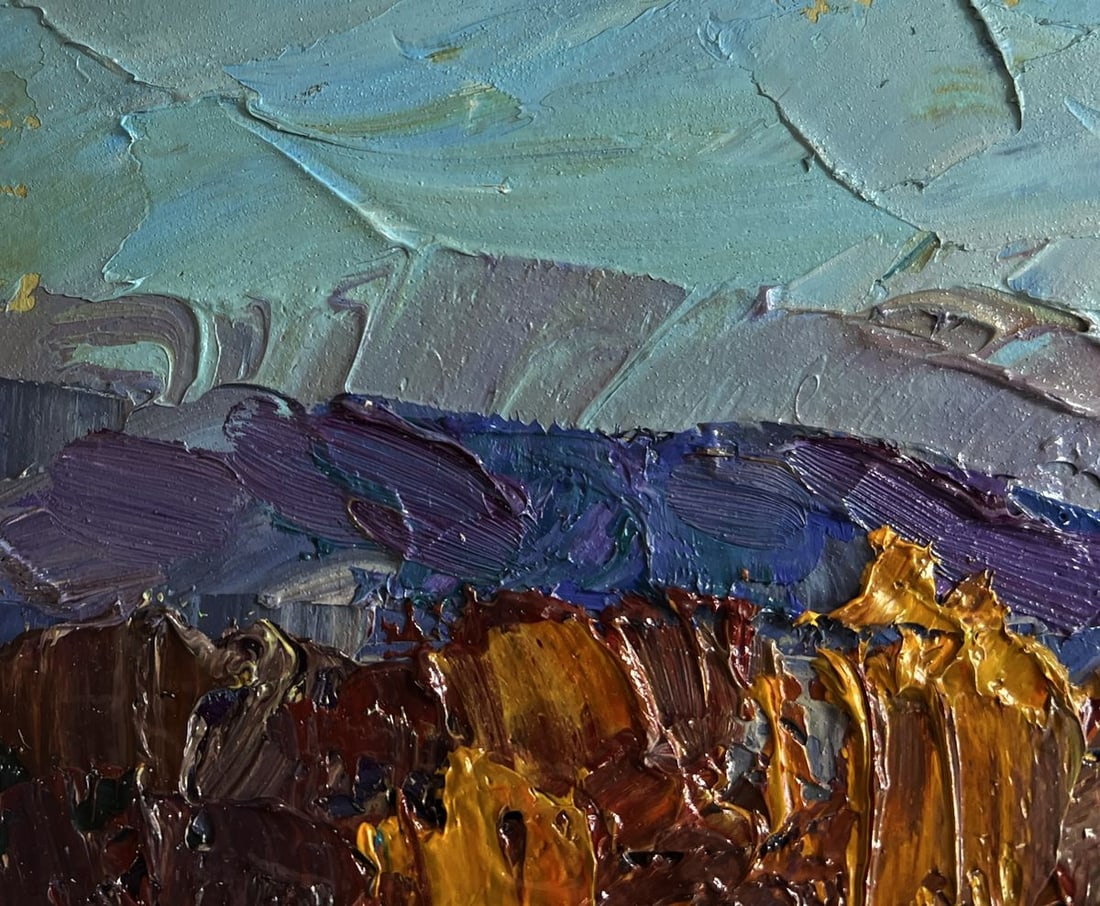 Oil painting Autumn road to the mountains Boris Serdyuk - 6
