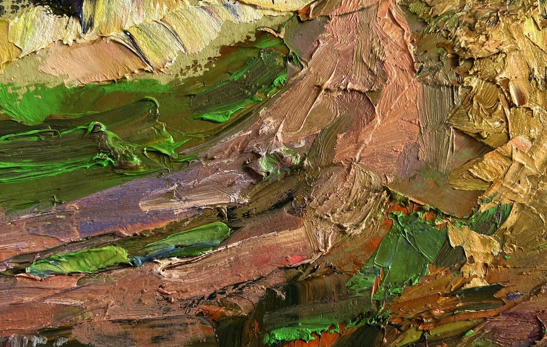 Oil painting Autumn road to the mountains Boris Serdyuk - 8