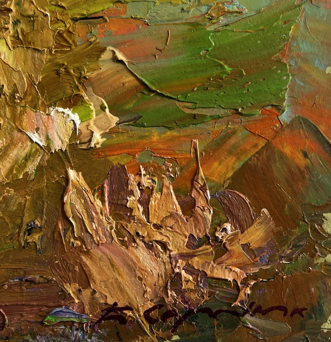 Oil painting Autumn road to the mountains Boris Serdyuk - 9