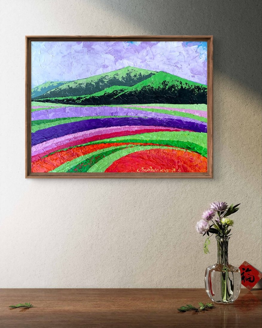 Oil painting High green mountains V. Zadorozhnya - 3
