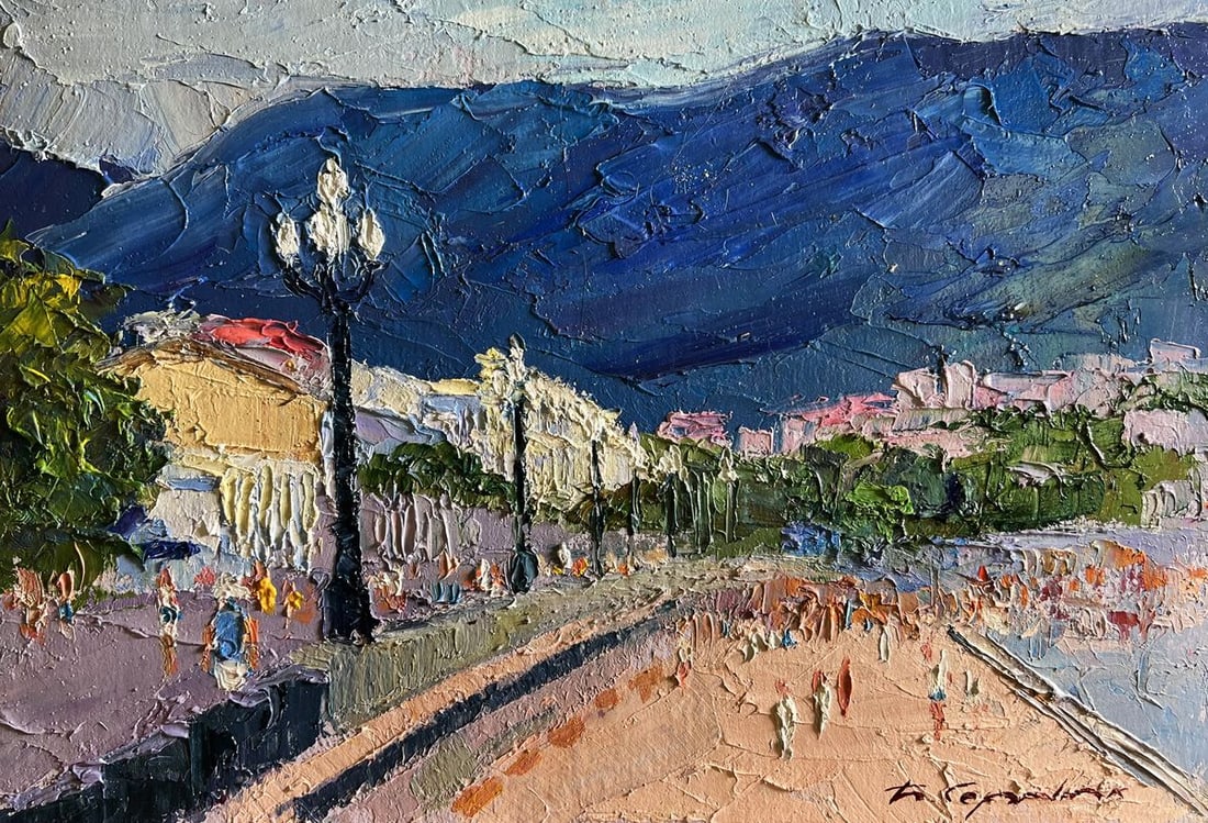 Oil painting City embankment Boris Serdyuk - 3