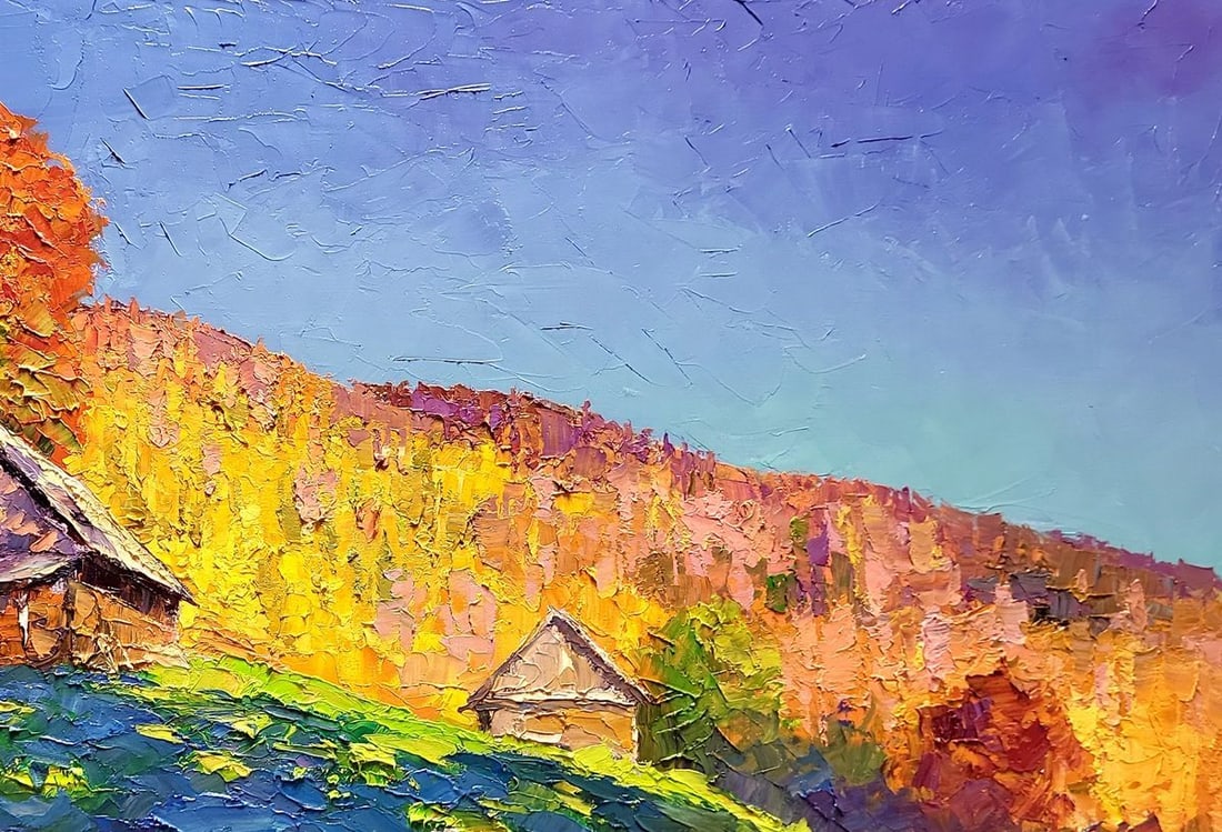 Oil painting Autumn in the Carpathians Serdyuk Boris Petrovich - 5
