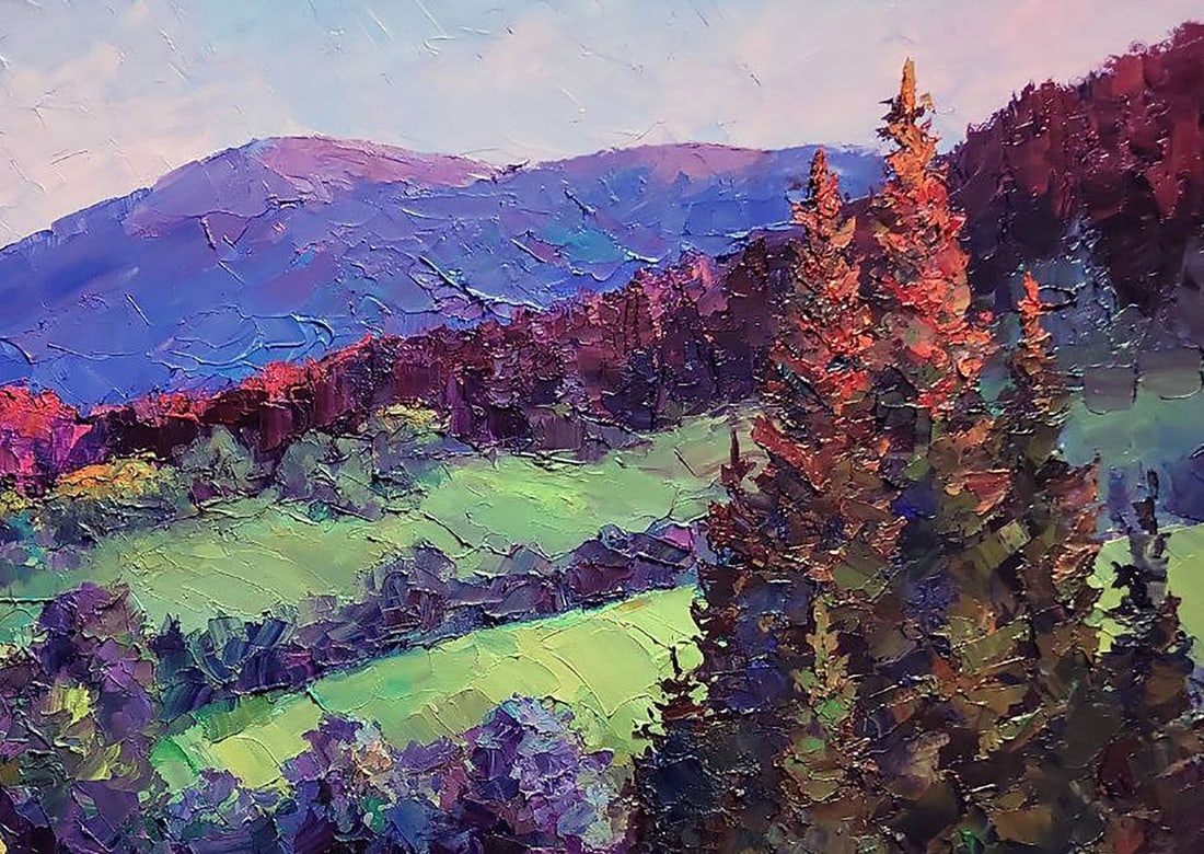 Oil painting Evening in the mountains Boris Serdyuk - 5