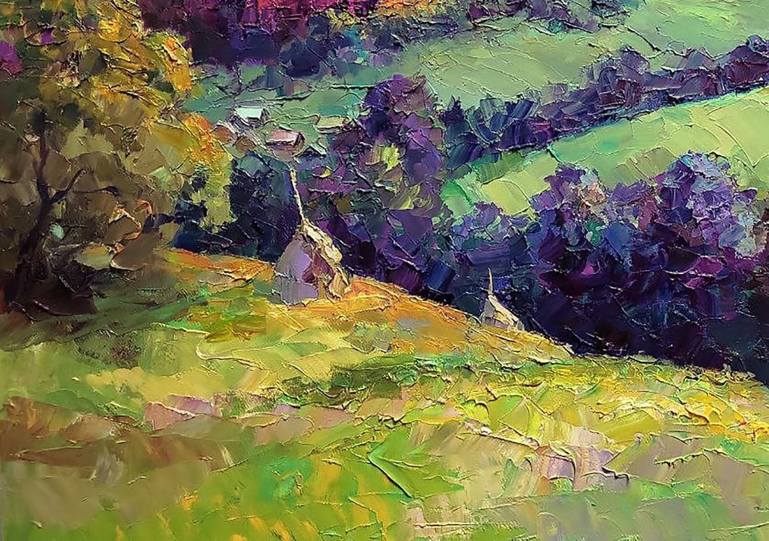Oil painting Evening in the mountains Boris Serdyuk - 6