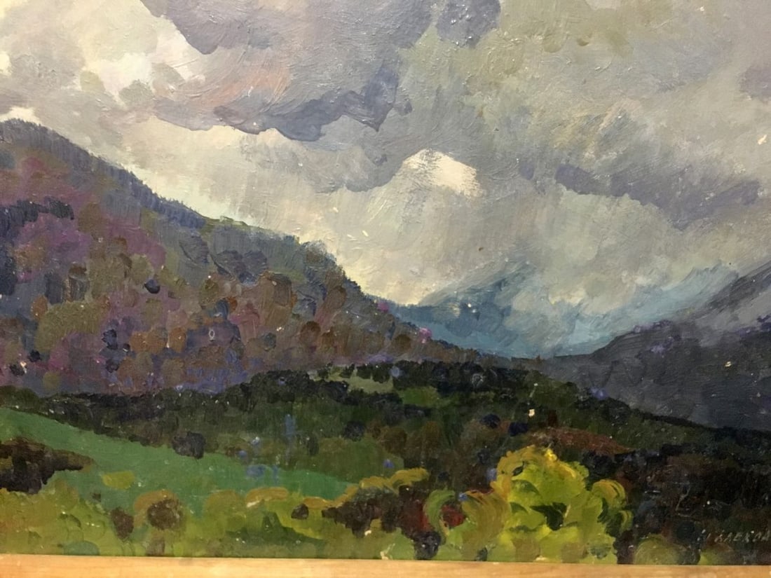 Oil painting Rain in the mountains Aleksandrochkin Yuri Mikhailovich - 6