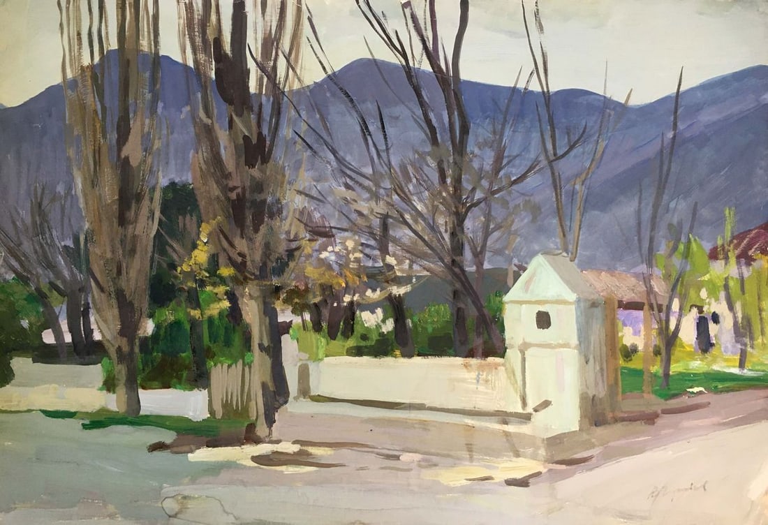 Gouache painting Urban landscape Chernikov Vladimir Mikhailovich (1 of 10)