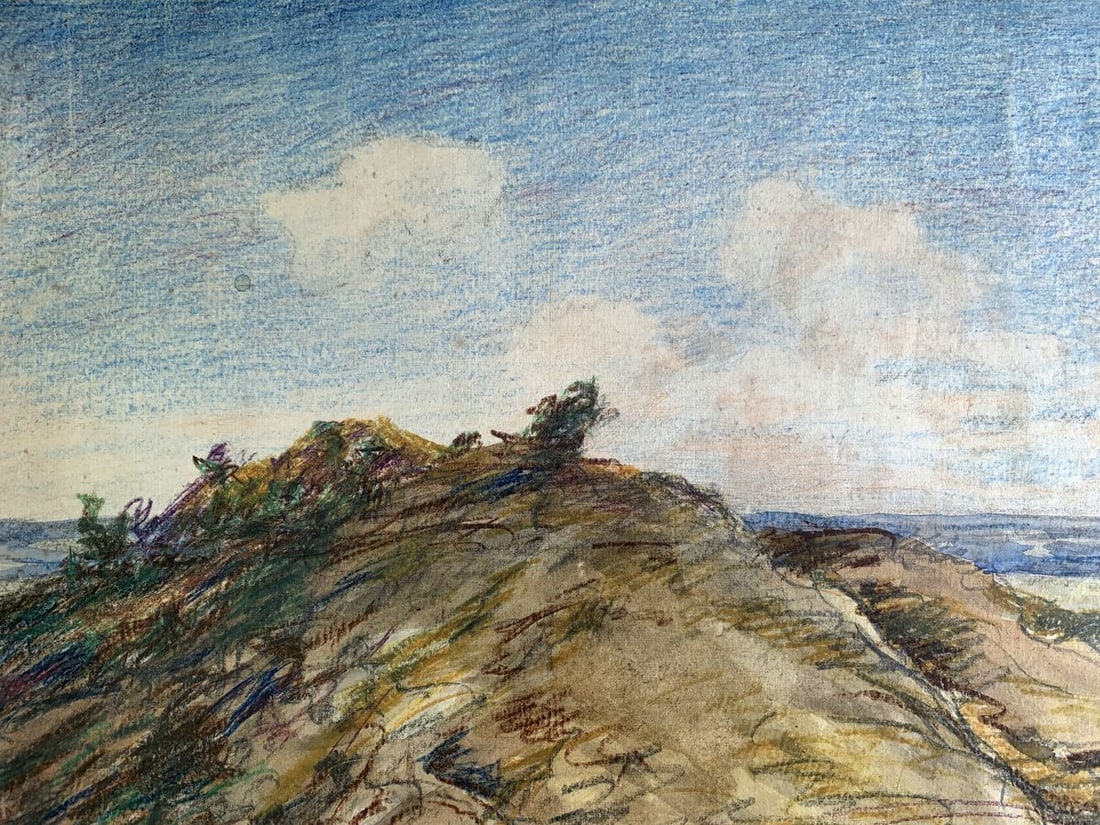Colored pencils painting The hills A. G. Cherkas - 2