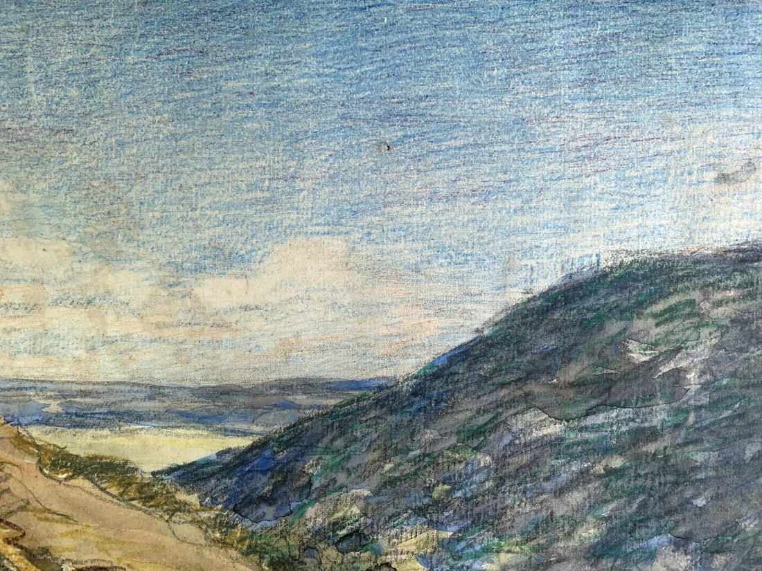 Colored pencils painting The hills A. G. Cherkas - 4