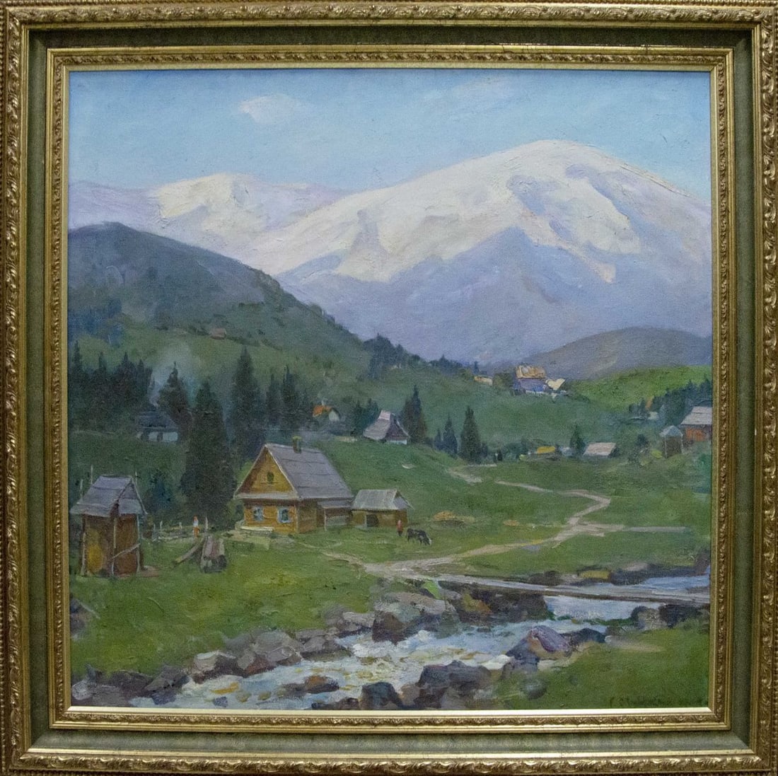 Oil painting Mountain landscape Minsky Grigory Semyonovich: Title: Oil painting Mountain landscape Minsky Grigory Semyonovich Description: NoVernd 20 *** ABOUT THIS PAINTING *** * TITLE: "Mountain landscape" * ARTISTS: Minsky Grigory Semyonovich * SIZE: 90x90