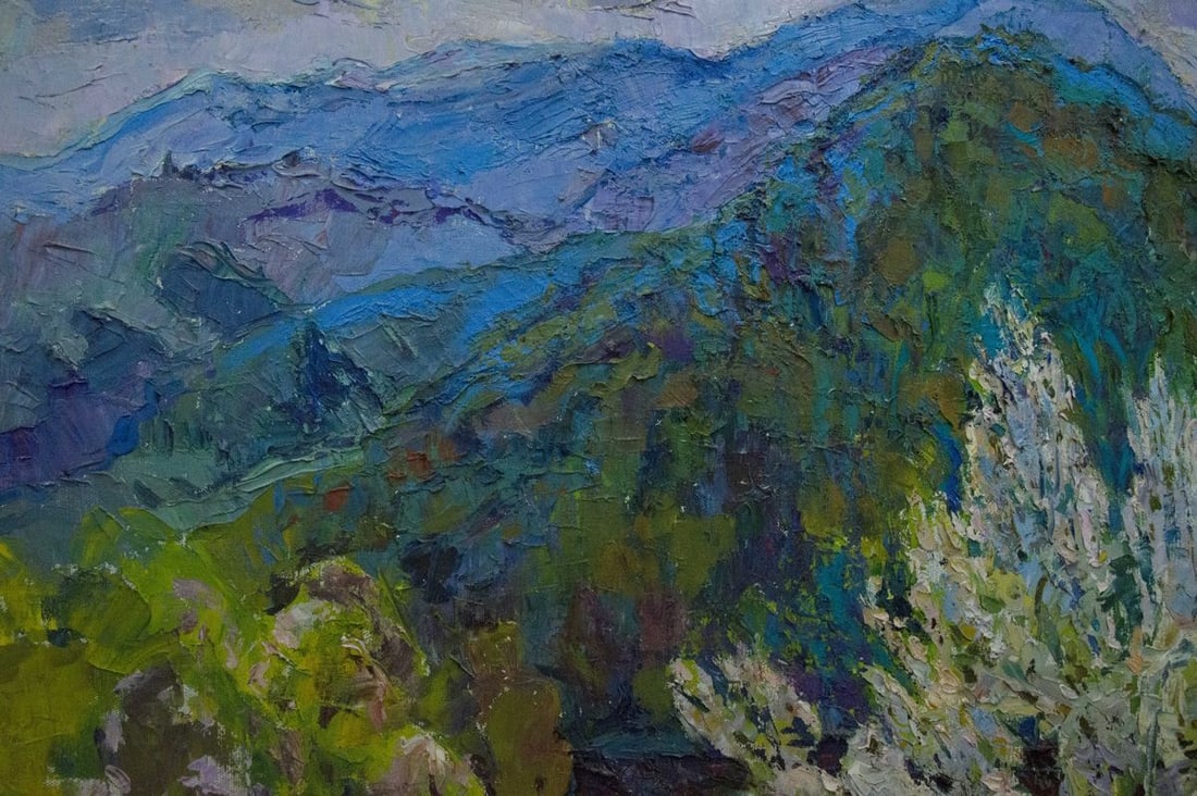 Oil painting Mountain landscape - 10