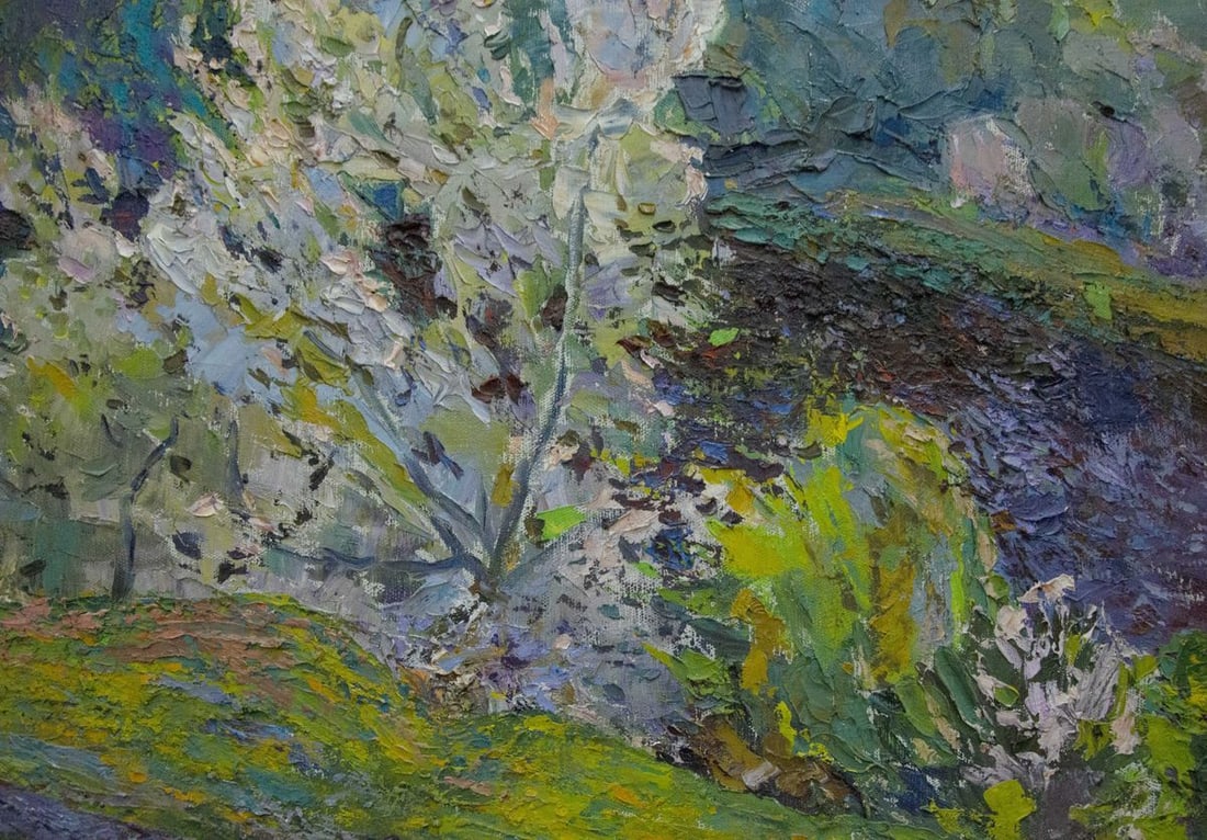 Oil painting Mountain landscape - 4