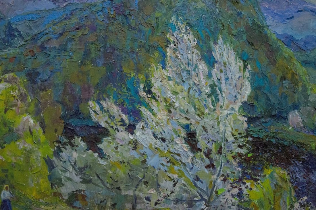 Oil painting Mountain landscape - 8