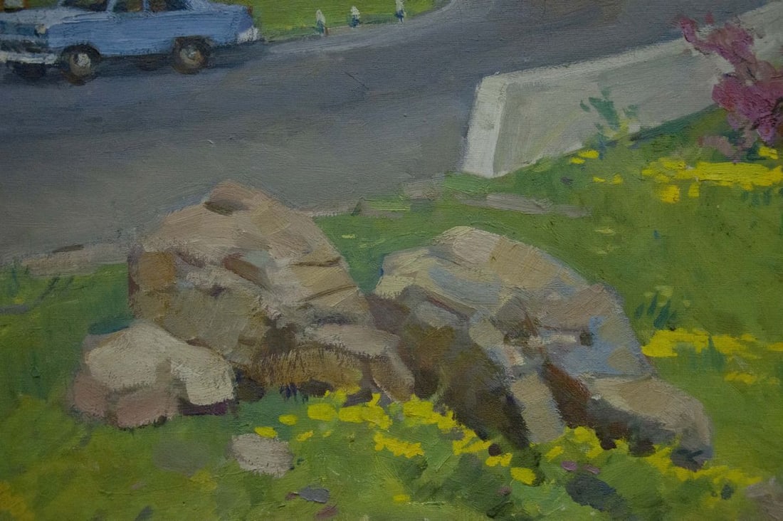 Oil painting Mountain road - 5