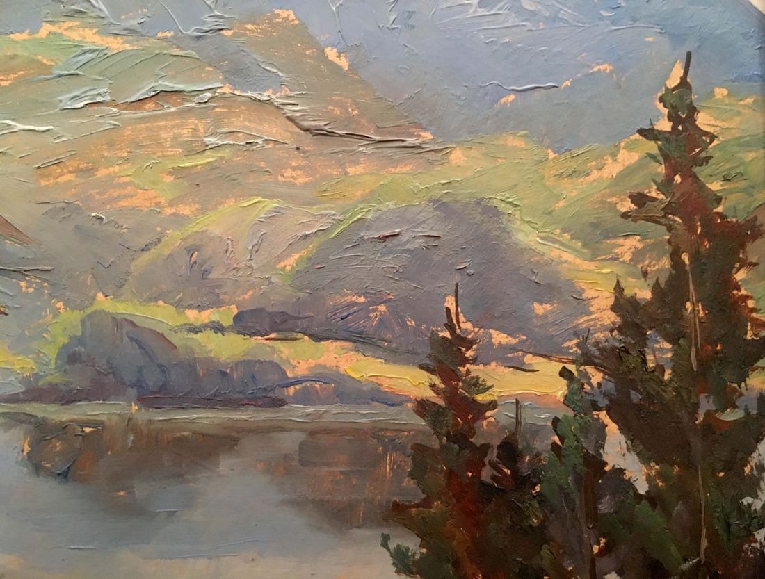 Oil painting Church by the river - 5